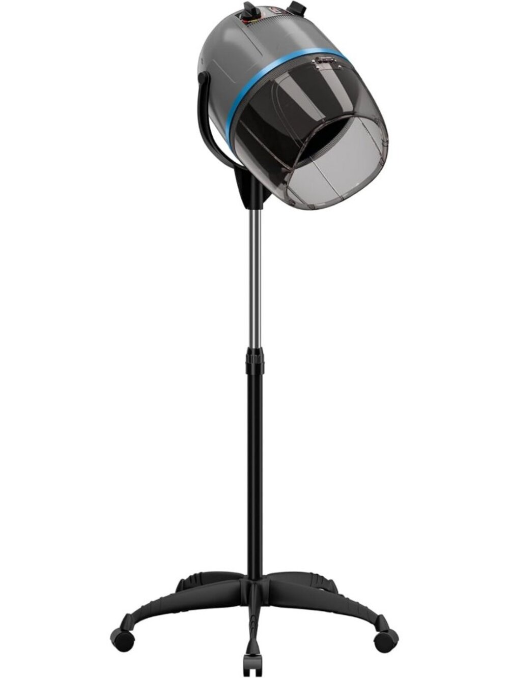 Adjustable Hooded Hair Dryer with Timer & Rolling Wheels for Spa & Home Use